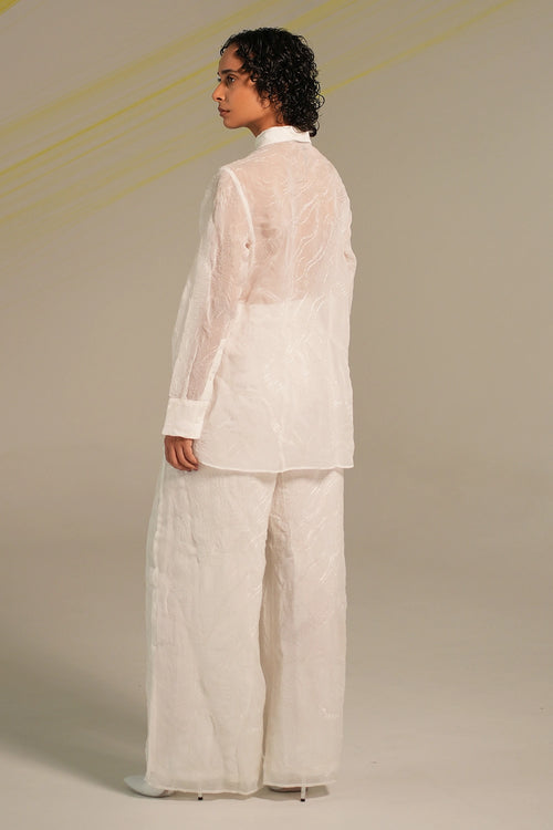 White Mystic Shirt And Trousers Set