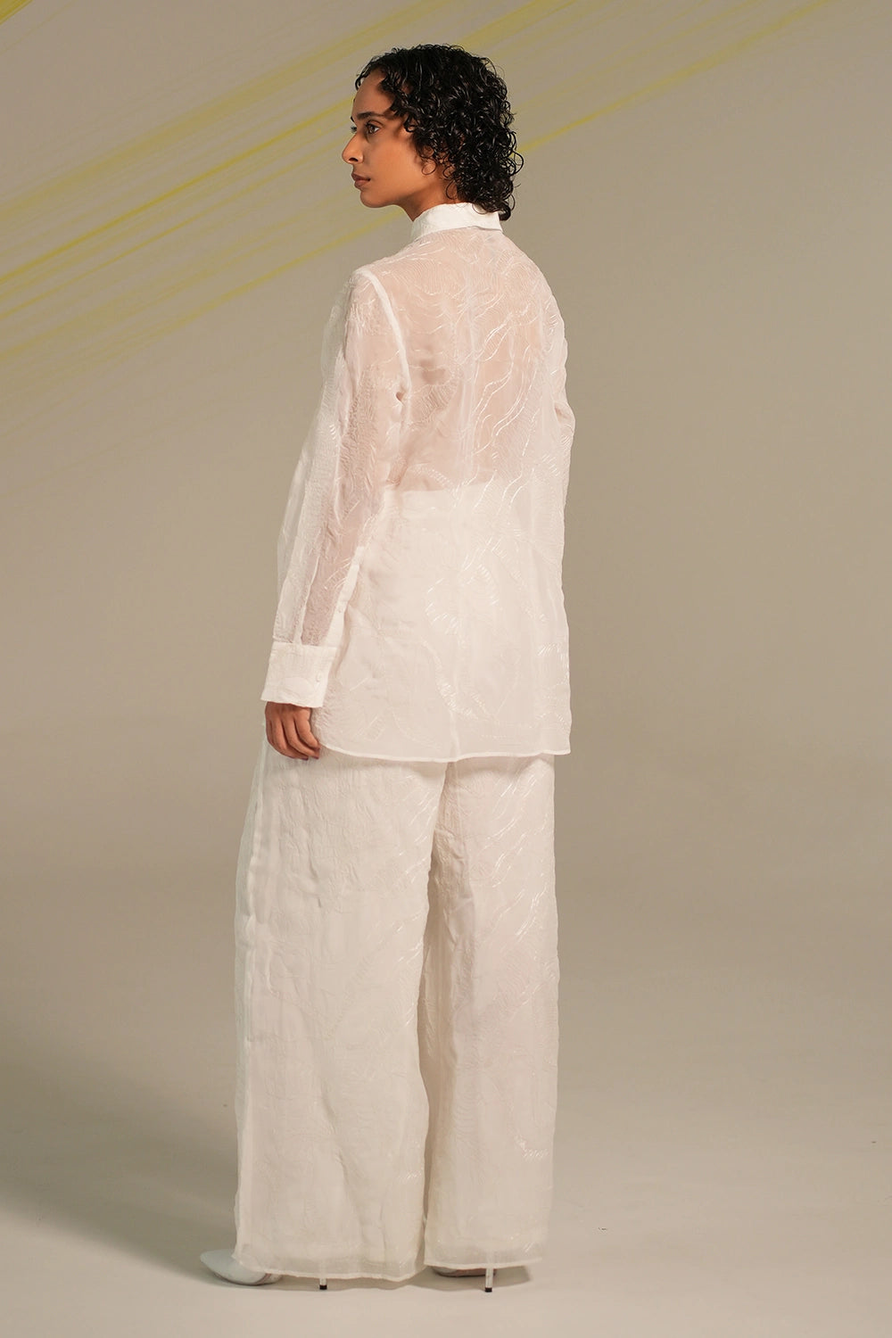 White Mystic Shirt And Trousers Set
