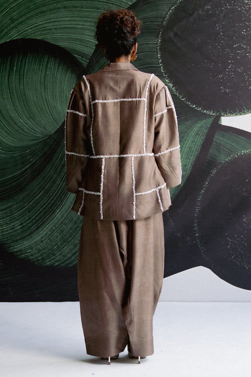 Taupe-blazer-salwar-set