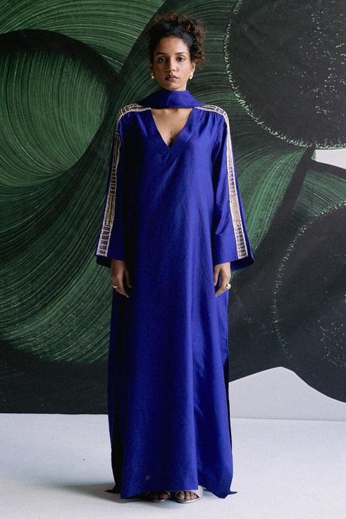 Blue Silk Kurta Set