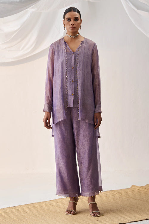 Pairahan Purple Tunic Set