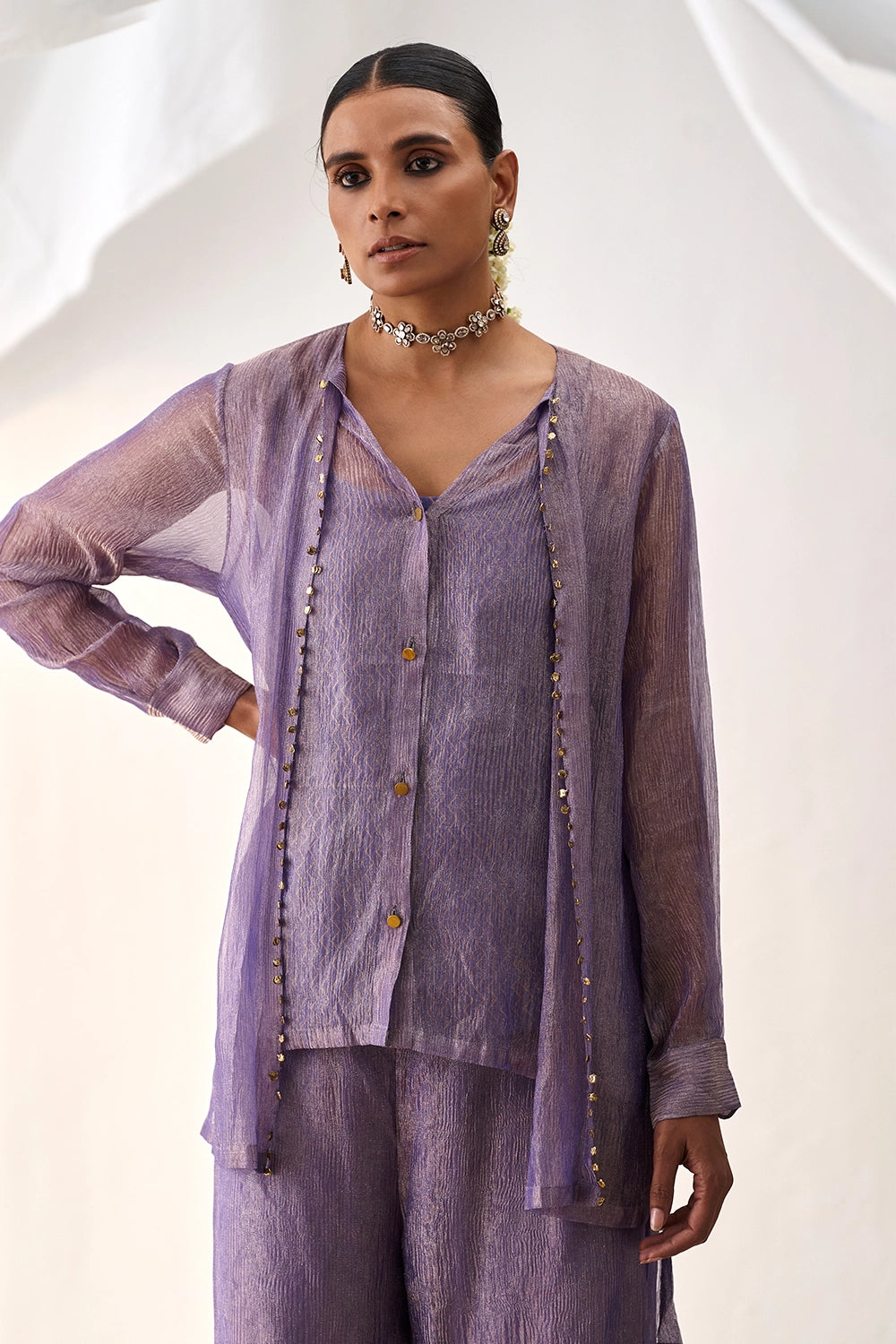 Pairahan Purple Tunic Set