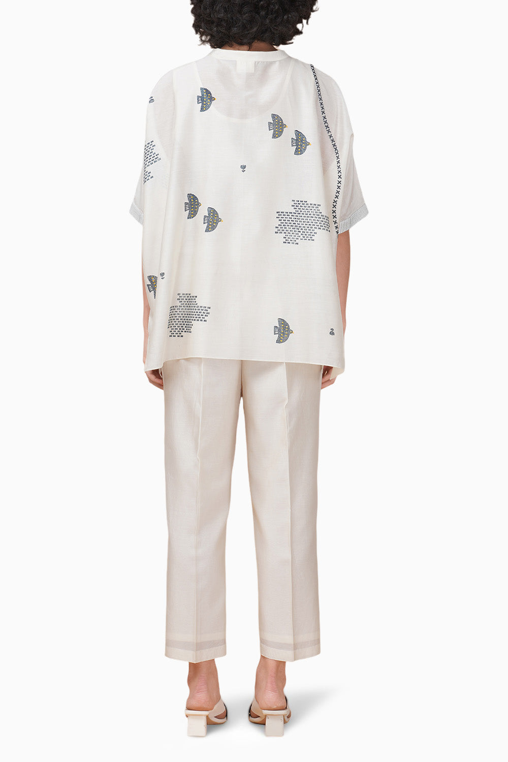 Indigo Hakoni Printed Ivory Shirt Pant