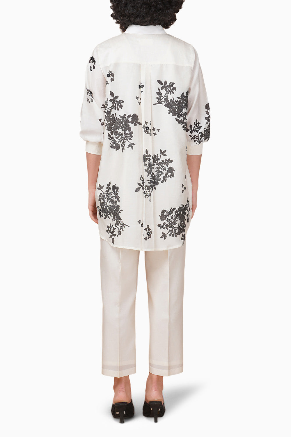 Black Yuri Printed Ivory Shirt and Pant