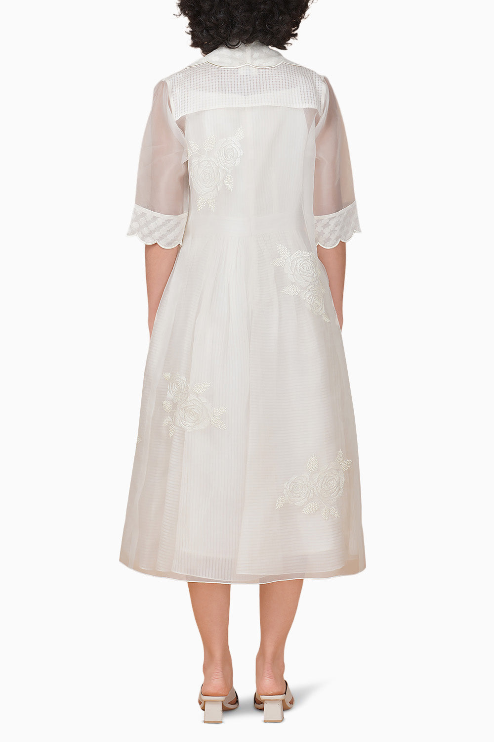 Bara Embroidered Ivory Jacket and Dress