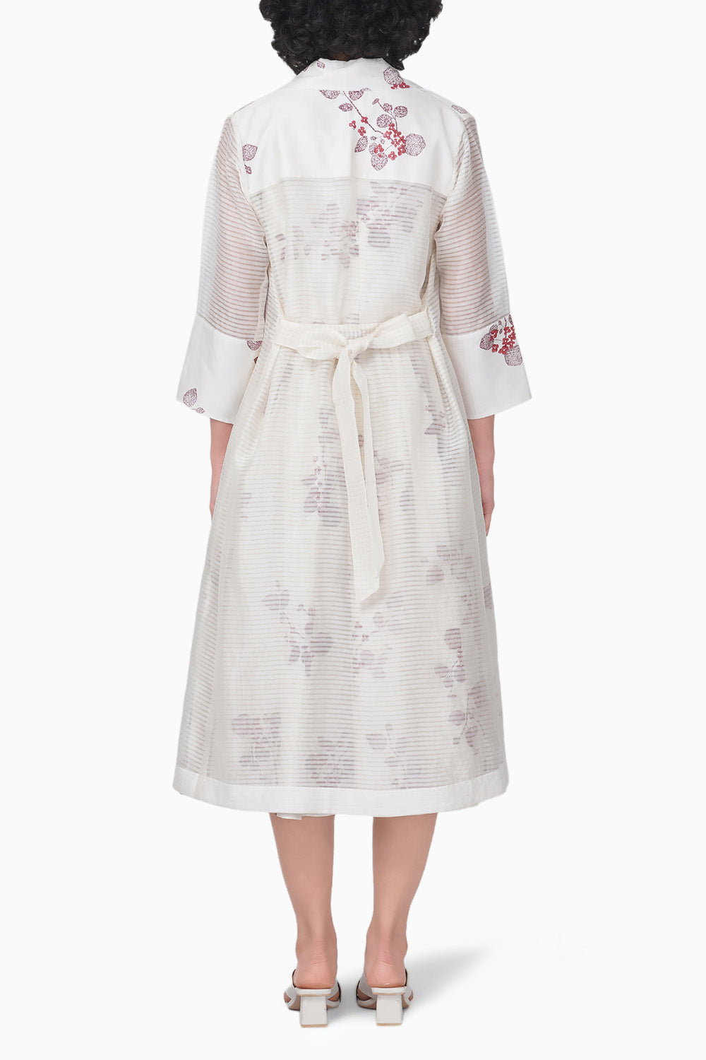 Sakura Printed Ivory Jacket and Dress