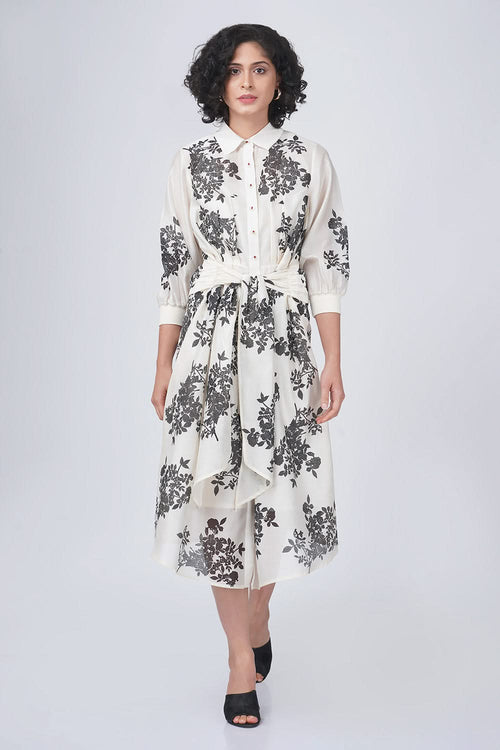 Yuri Print Ivory Dress