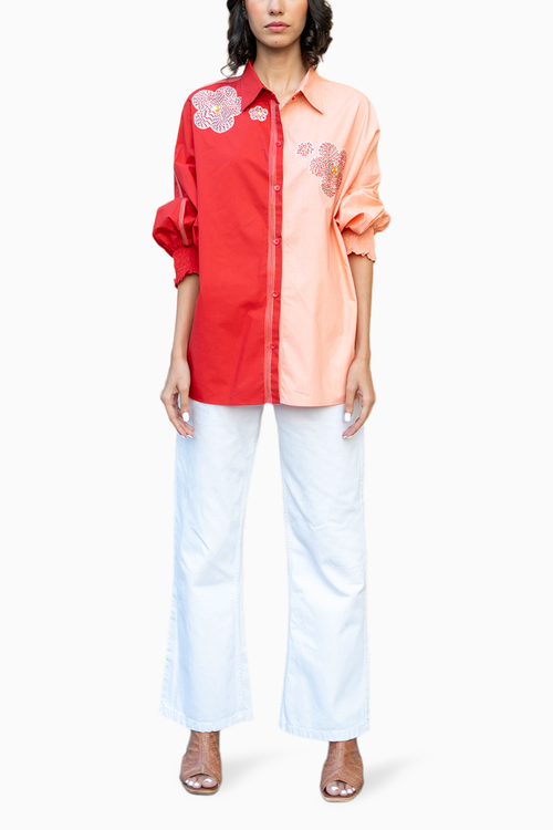 Red & Pink Lily Shirt