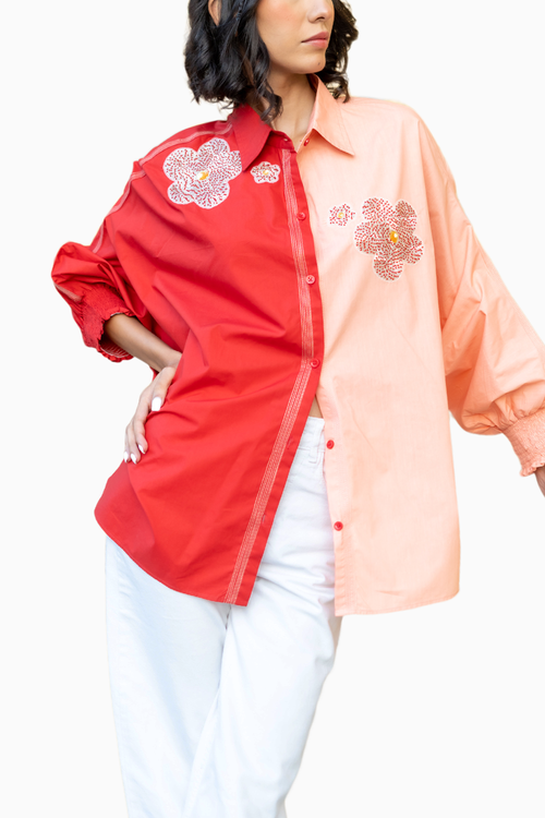Red & Pink Lily Shirt