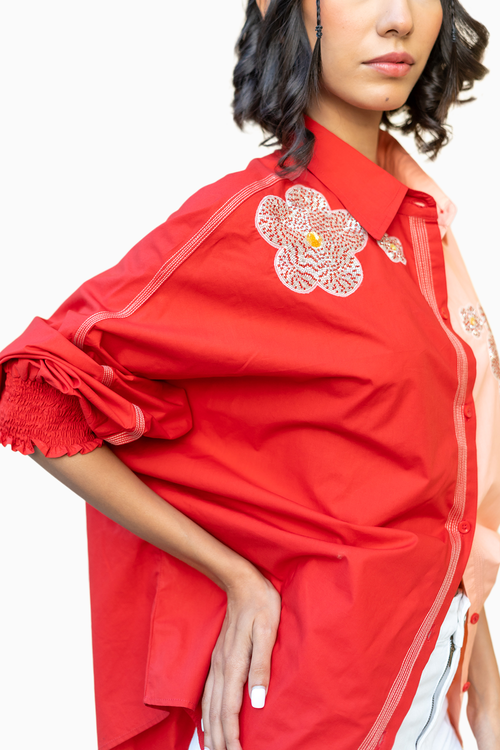 Red & Pink Lily Shirt