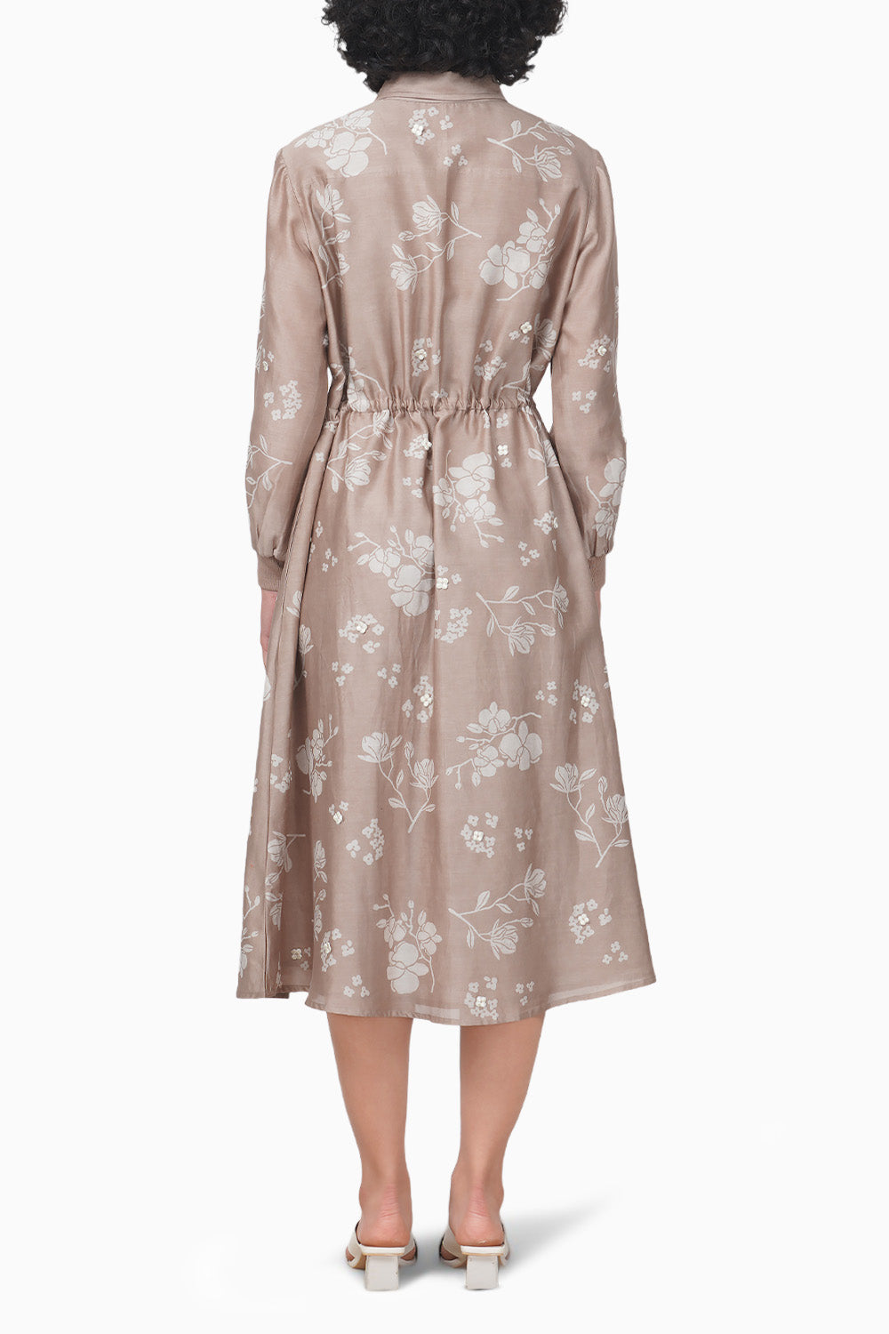 Yuri Printed Beige Dress