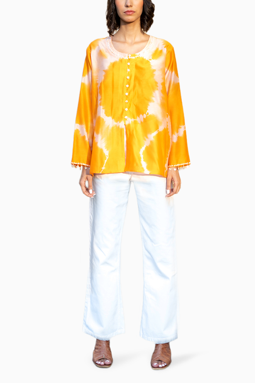 Tie Dye Orange Rogue Shirt