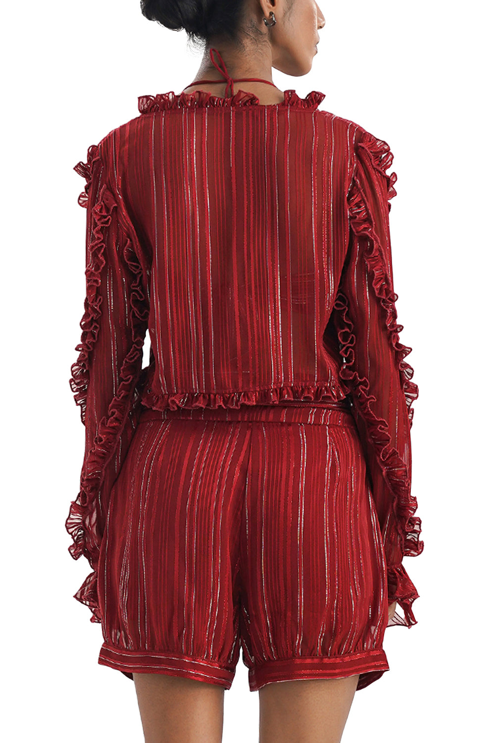 Le Rouge Chiffon Lurex Co-ord Set