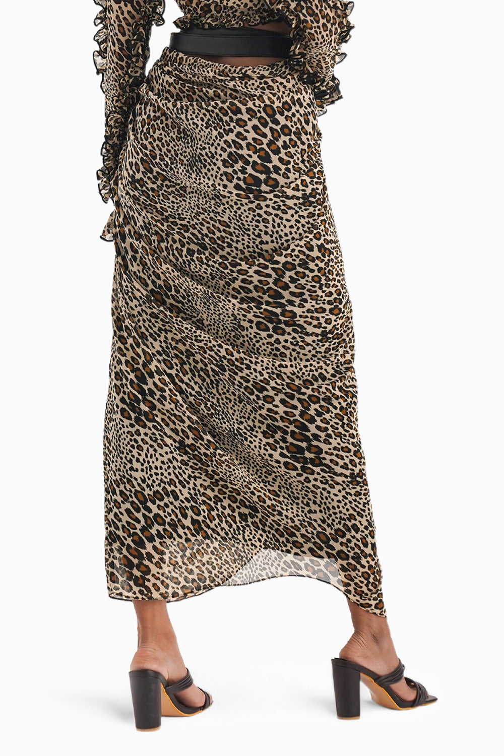 Parisy Leopard Spots Draped Skirt