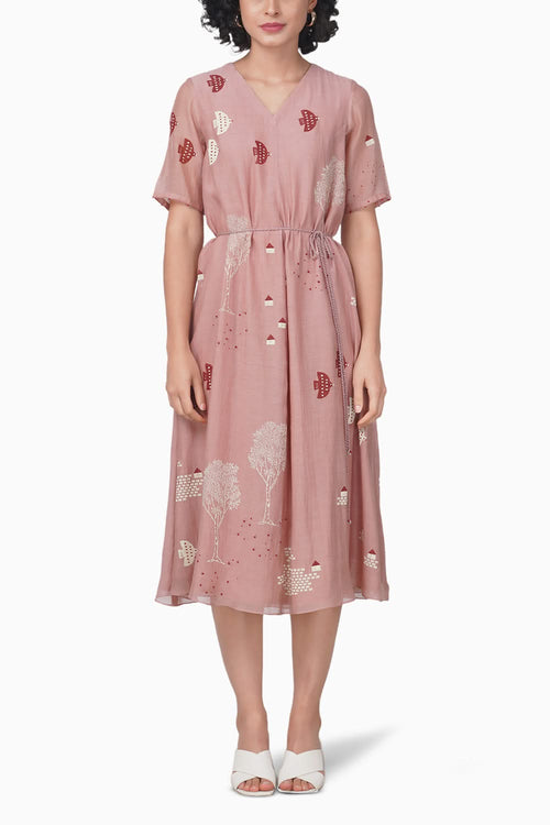 Hakoni Printed Almond Dress
