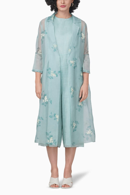 Sakura Printed Mint Jacket and Coords