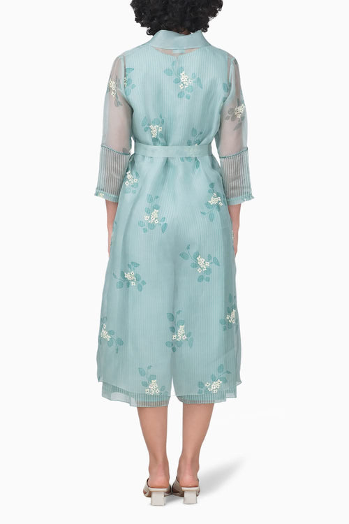 Sakura Printed Mint Jacket and Coords