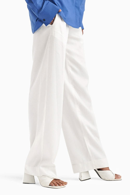 La Droite Off-white Panelled Pants