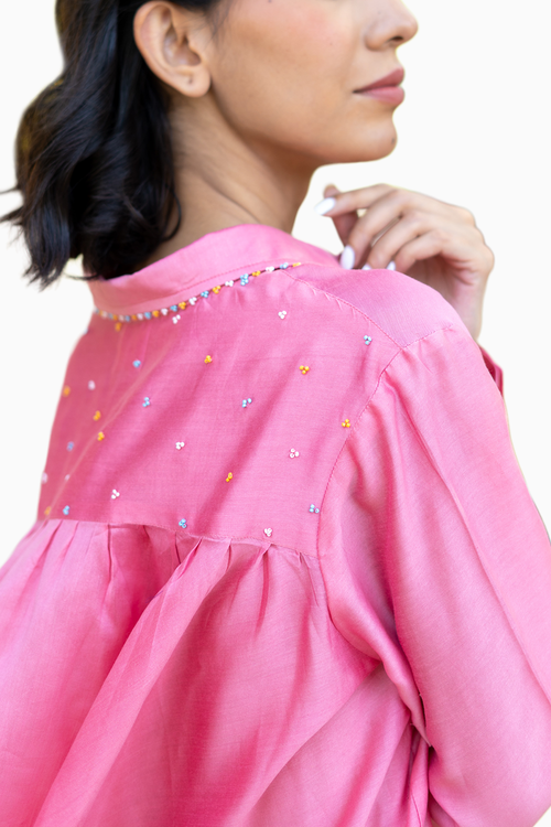 Bubblegum Pink Quill Shirt