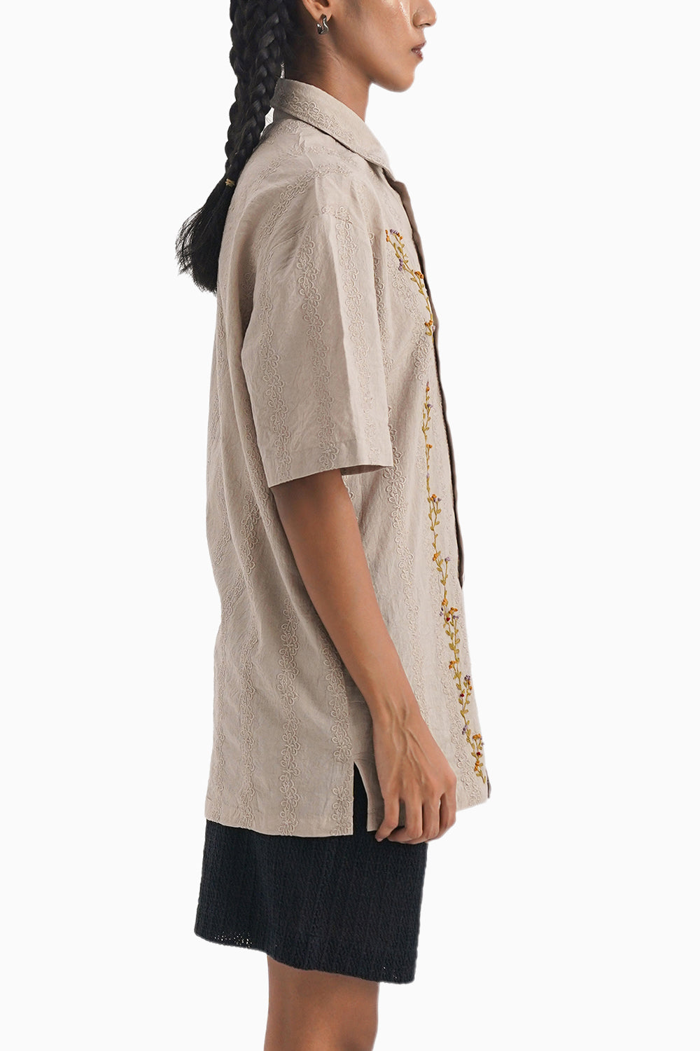 La Vigne Kantha Embroidery Shirt