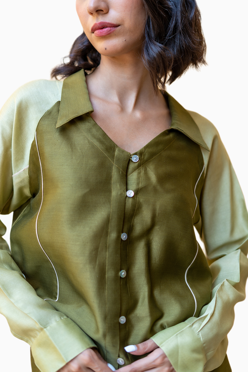 Khakhi & Mint Nova Shirt