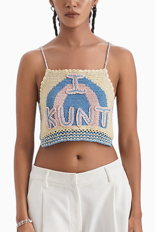 Moi Cassata Crochet Crop Top