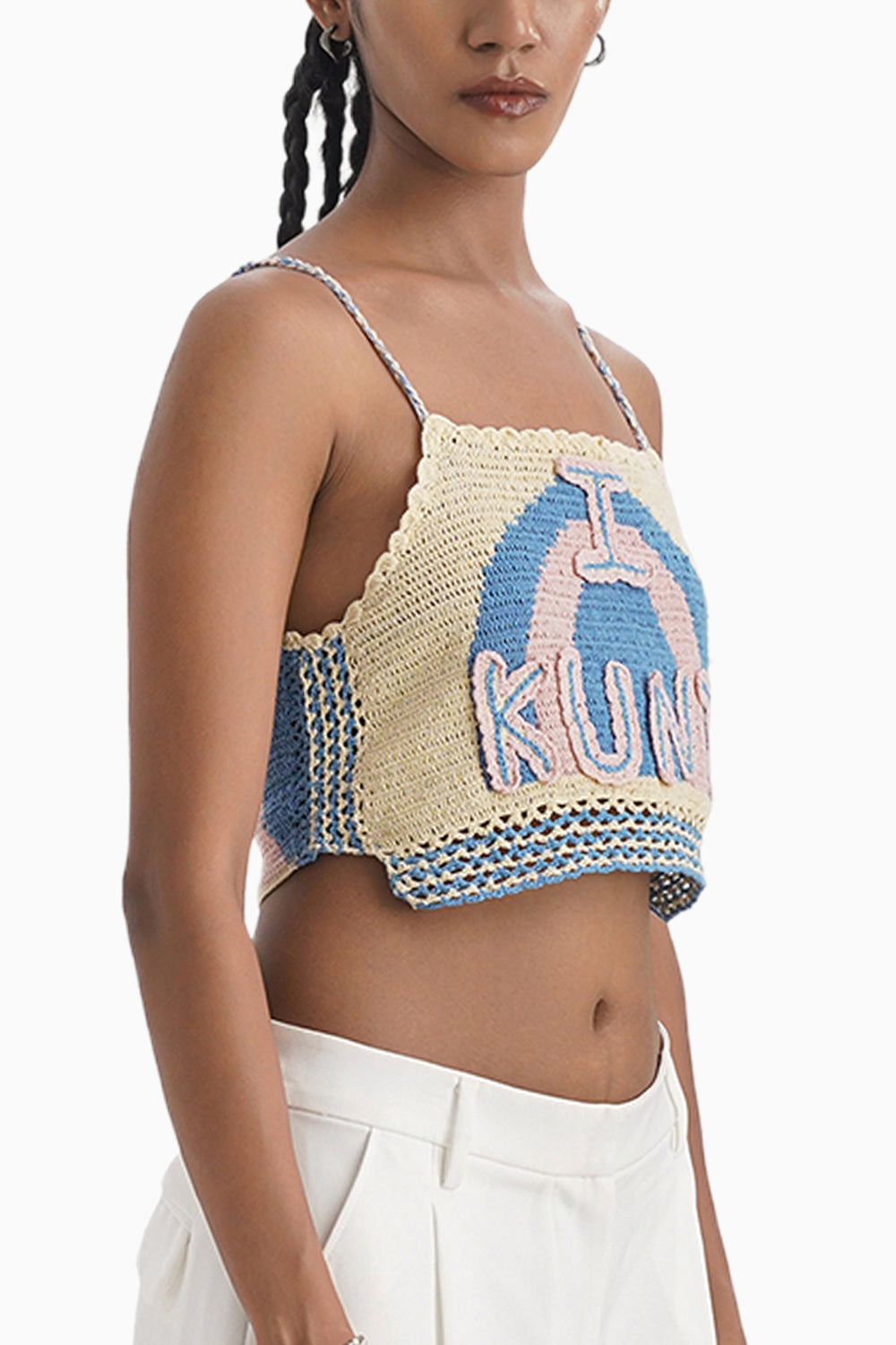 Moi Cassata Crochet Crop Top