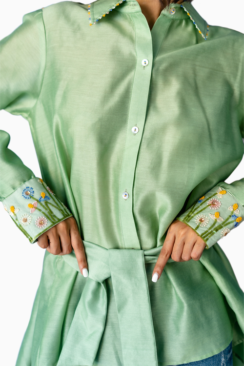 Mint Green Quill Shirt