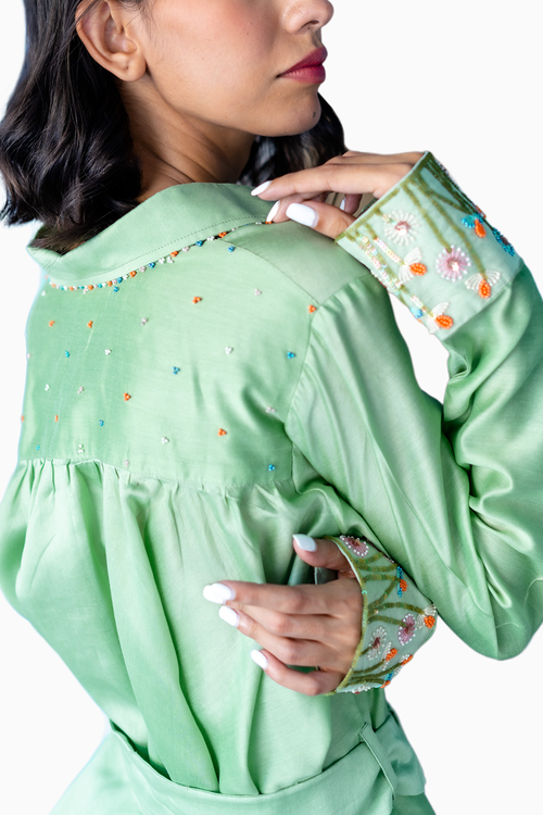 Mint Green Quill Shirt