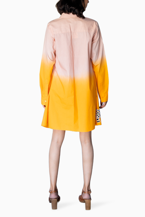 Shaded Orange and Salmon Pink Hazel Dress