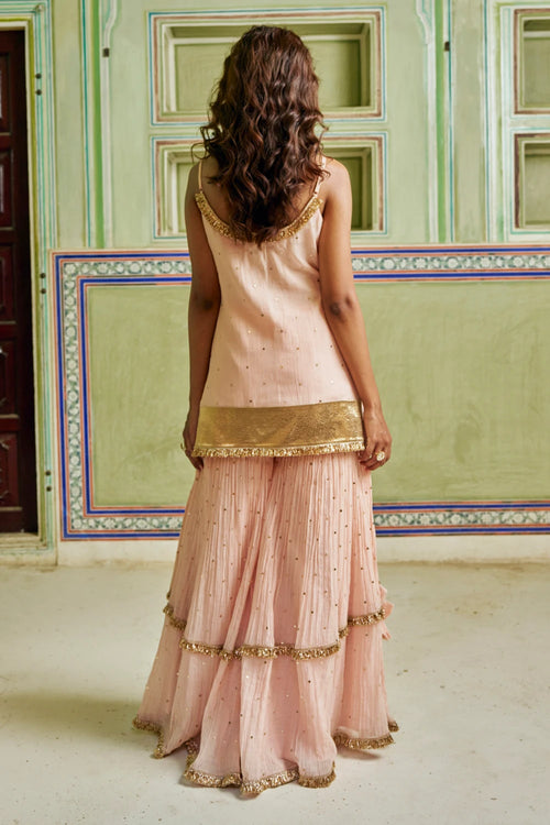Vintage Blush Spaghetti Straight Sharara
