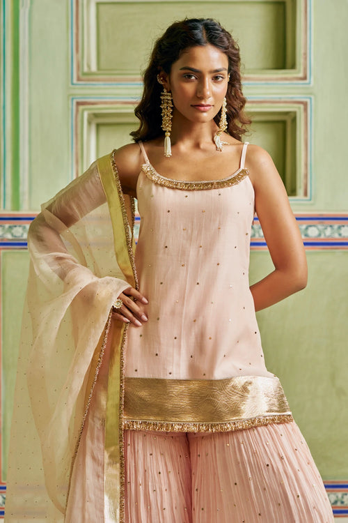 Vintage Blush Spaghetti Straight Sharara