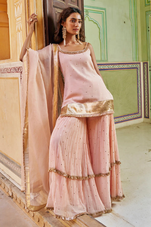 Vintage Blush Spaghetti Straight Sharara