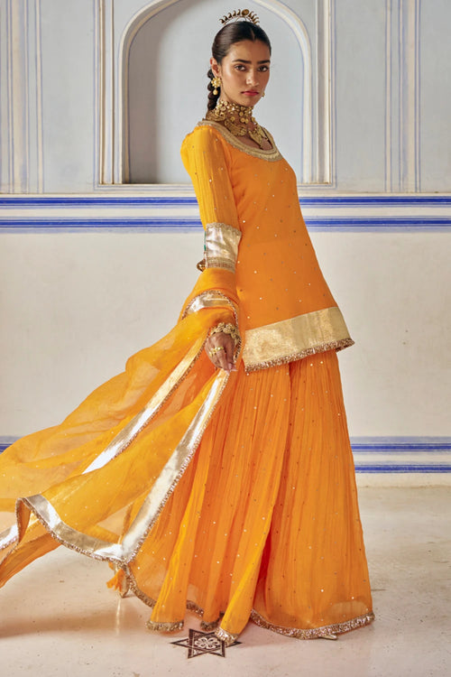 Saffron Straight Sharara