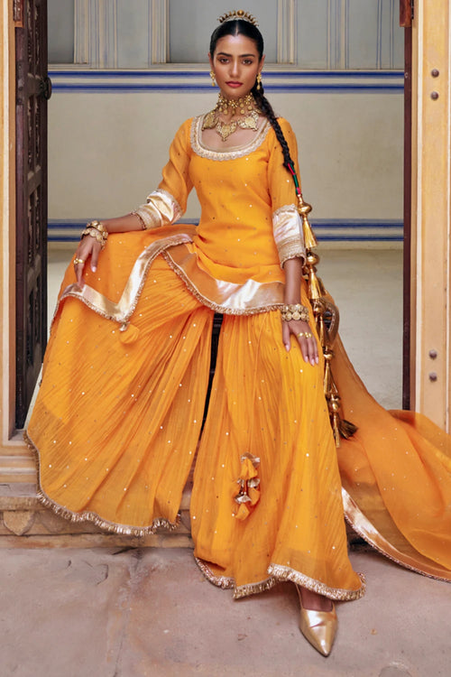 Saffron Straight Sharara