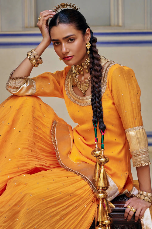 Saffron Straight Sharara