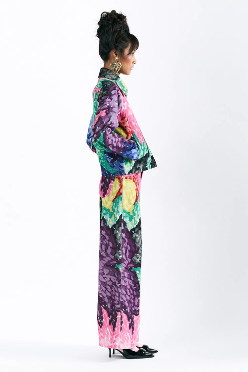 Linear Bloom Cropped Jacket