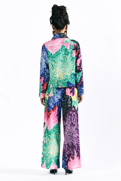 Linear Bloom Cropped Jacket
