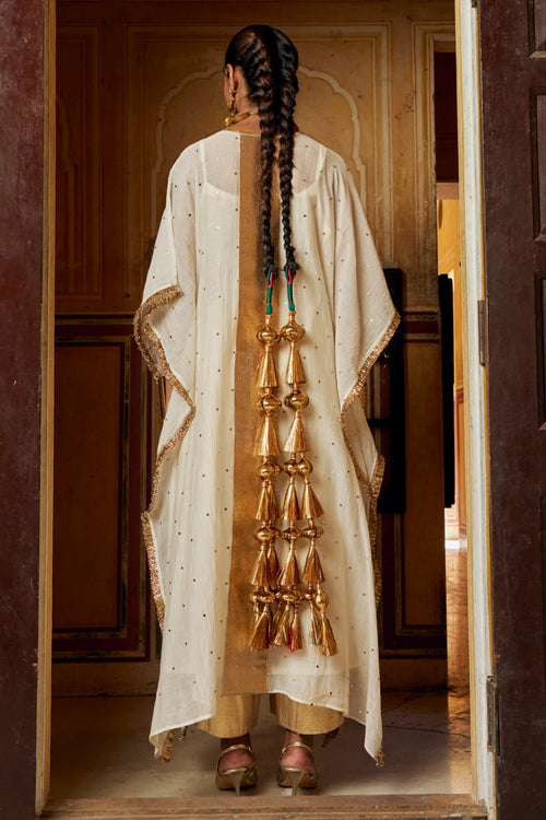 Ivory Center Line Kaaftan with Pant
