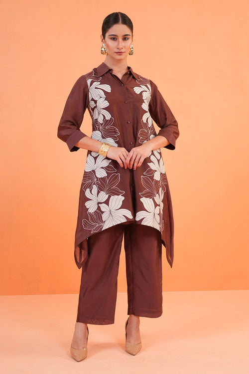 Brown Noir Tunic Set