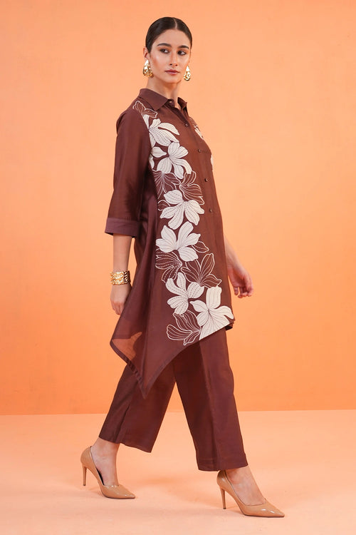 Brown Noir Tunic Set