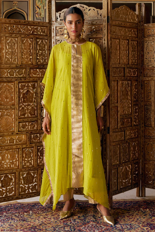 Citron Center Line Kaaftan with Pant