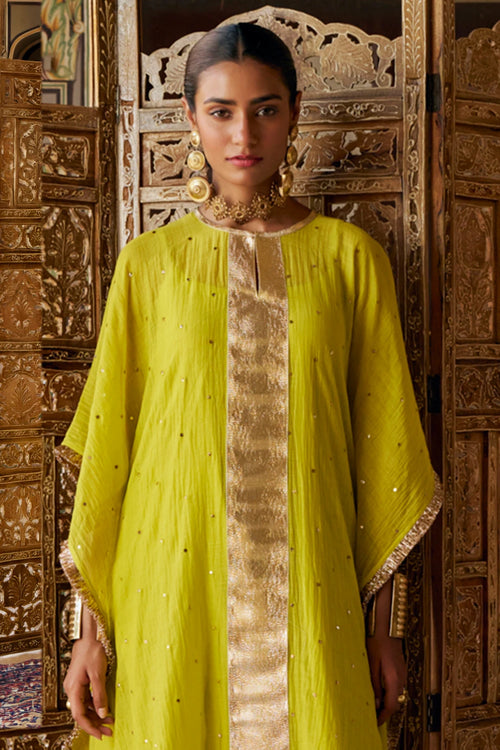 Citron Center Line Kaaftan with Pant