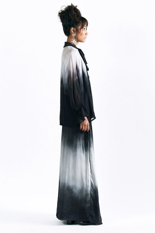 Charcoal Scarf Neck Top