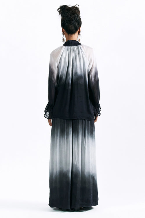 Charcoal Scarf Neck Top