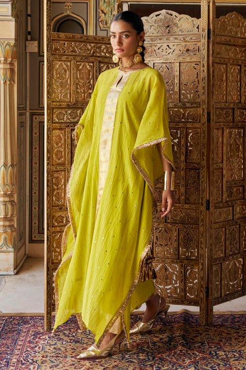 Citron Center Line Kaaftan with Pant