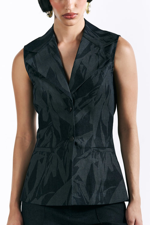 Etched Blossom Waistcoat