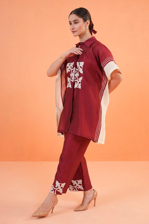 Maroon Medina Tunic Set