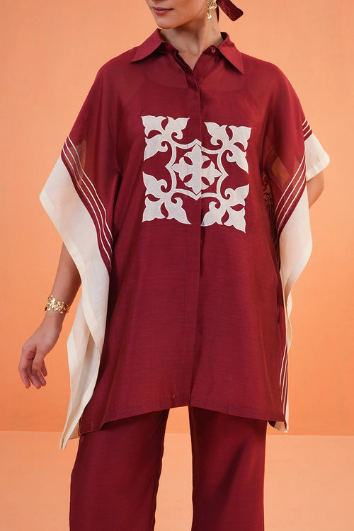 Maroon Medina Tunic Set