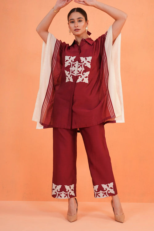Maroon Medina Tunic Set